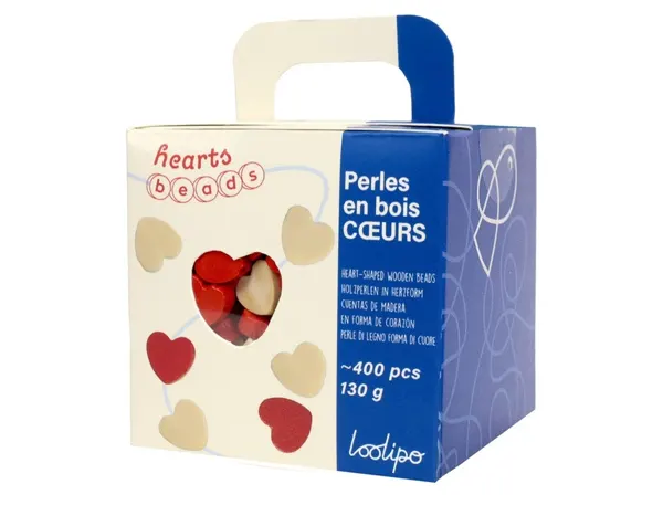 Perle sodertex coeur bois 1x1cm coloris assortis boite  400 unites — Non classé