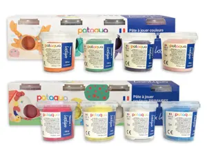 Pate a jouer sodertex pataqua couleurs primaires &          complementaires 130g pack 8   pots — Non classé