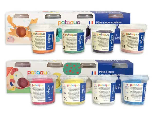 Pate a jouer sodertex pataqua couleurs primaires &          complementaires 130g pack 8   pots — Non classé