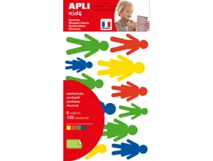 Gommette apli silhouettes tailles et coloris assortis   pochette 132 unites — Non classé