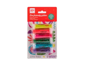Paillette apli fluo biodegradable pot 6g coloris  assortis pack 6 unites — Non classé