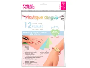 Plastique dingue graine creative 262x200mm coloris    pastel assortis lot 12        feuilles — Non classé