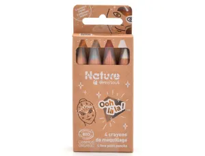 Maquillage grim'tout nature ooh la la  coloris assortis   boite 4 crayons — Non classé