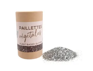 Paillettes oz international biodegradable vegetales tube  carton 35g coloris argent — Non classé