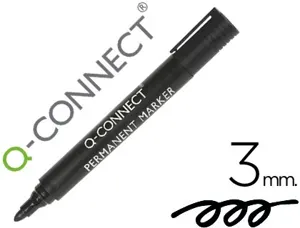 Marqueur q-connect permanent pointe ogive tracé 3mm résistante corps plastique coloris noir — Non classé