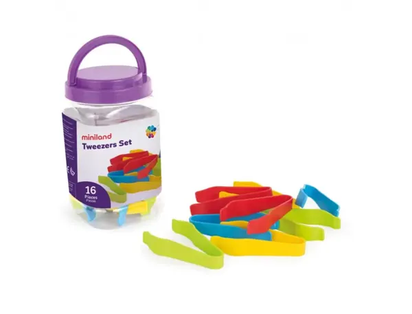 Pinces de tri et de motricite miniland lot de 16 pieces 13  cm — Non classé