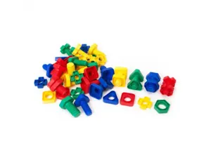 Lot de vis et boulons lap construction technique        plastique 80 pieces et 16     fiches d activites — Non classé