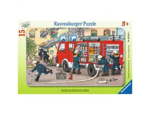 Puzzles carton 15 pieces ravensburger ma voiture de    pompier 1 puzzle de 15 pieces et 1 cadre — Non classé
