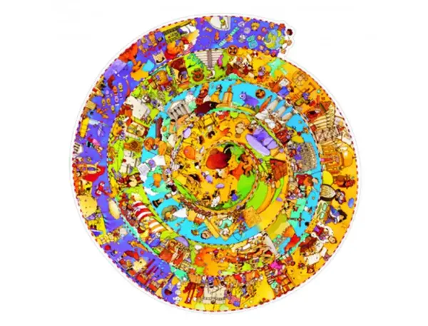 Puzzles carton 350 pieces djeco histoire + livret rond  fresque historique 350 pieces et poster de meme taille — Non classé