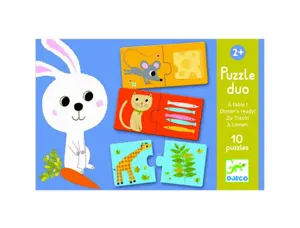 Jeux d association djeco puzzle duo a table 2 x 10     pieces — Non classé