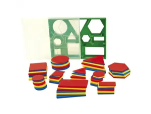 Accessoires pour geometrie eduplay formes geometriques   de base cercles carres        triangles 60 pieces coloris — Non…