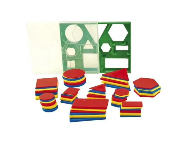 Accessoires pour geometrie eduplay formes geometriques   de base cercles carres        triangles 60 pieces coloris — Non…