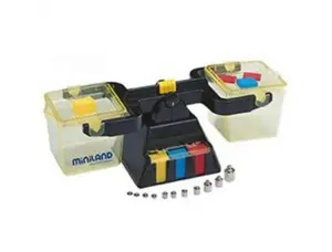 Mesure et pods miniland balance liquides solides      plastique 2 bacs gradues de   100 a 1000 ml 14 masses — Non classé