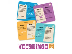 Apprendre a lire et a ecrire cocktail games vocadingo cm1  au cm2 enrichir vocabulaire   50 cartes 4 niveaux — Non classé