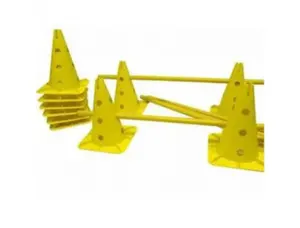 Accessoires de parcours first loisirs kit multisaut         hauteurs de saut reglable 10  cones a 12 trous 5 jalons — Non…