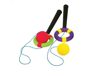 Jeux de kermesse first loisirs bilboquet mousse      anneau rigide caoutchouc      balle en mousse jeu ludique — Non classé