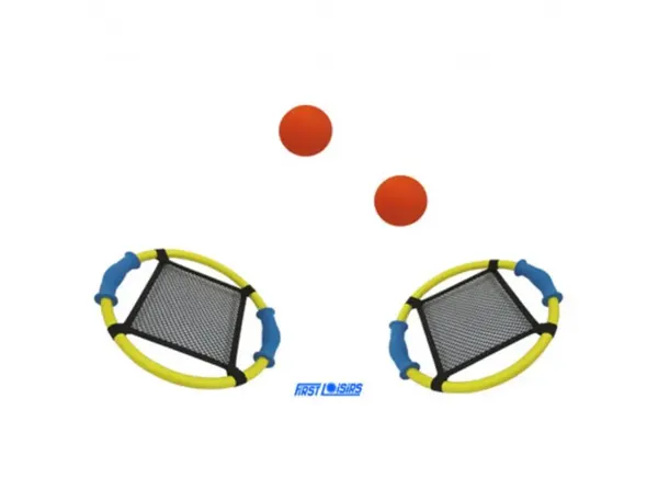 Jeux de raquette first loisirs raquettes trampoline  lot de 2 raquettes et 2       balles en mousse — Non classé