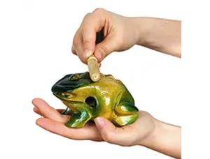 Grenouille guiro fuzeau instrument en bois imitation  coassement 10cm — Non classé