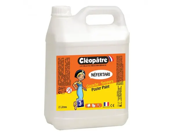 Gouache liquide cleopatre nefertari coloris blanc le    flacon 2l — Non classé