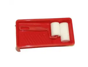 Set rouleau a peindre manche plastique avec 2 manchons 45  et 70 mm et 1 bac a peindre   22x11 cm — Non classé