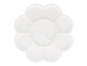 Palette marguerite blanche simple plastique en forme de  fleur 14 cm — Non classé