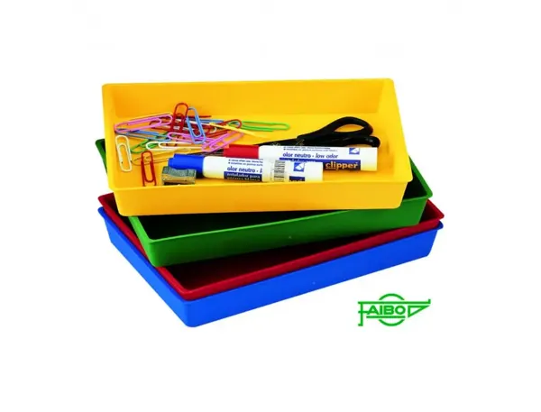 Bac de rangement faibo en polystyrene resistant 23x14x3 cm coloris bleu — Non classé