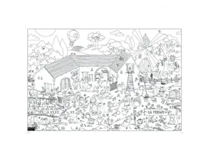 Coloriage Geant Bouchut La Ferme 120x80 cm Papier 150g Impression Noir — Activités artistiques