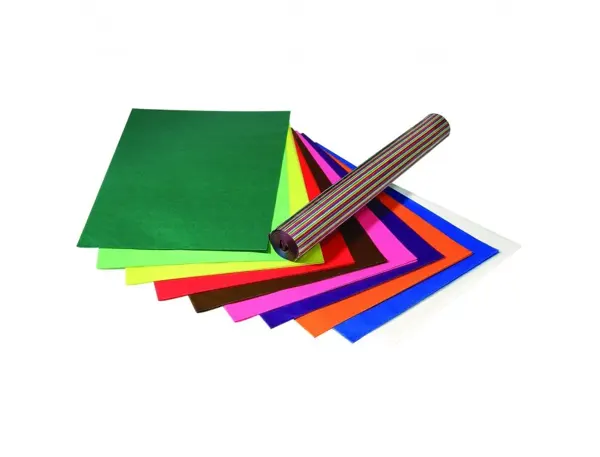 Pochette papier vitrail folia 50x70 cm 100 feuilles coloris assortis — Non classé
