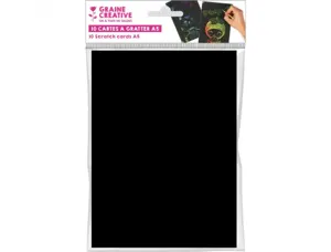 Pochette cartes a gratter noir sans batonnet graine     creative 15x21 cm 10 unites   noir sur fond arc en ciel — Non classé