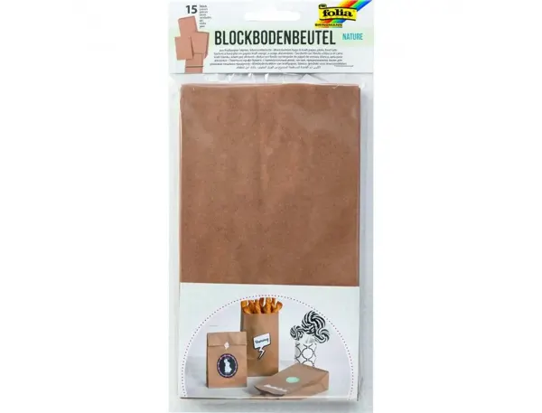 Lot sacs papier kraft folia 12x21cm 15 unites coloris     brun — Non classé