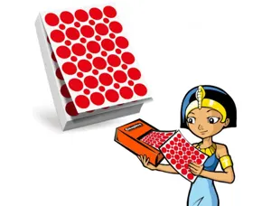 Recharge Gommettes Geometriques Cleopatre 60f 1800 Gommettes 18 mm Coloris Rouge + 1200 Gommettes Rondes, COLLES CLEOPATRE…