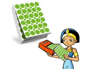 Recharge Gommettes Geometriques Cleopatre 60f 1800 Gommettes 18 mm Coloris Vert + 1200 Gommettes Rondes, COLLES CLEOPATRE —…