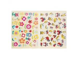 Gommette fantaisie cleopatre fleurs abeilles coccinelles   planche a5 720 gommettes      pochette de 20  planches — Non…