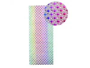 Bande strass adhesives graine creative 10x25,5cm coloris    multicolore fond clair — Non classé