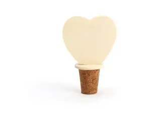 Bouchon de bouteille graine creative embout cîur 5x3x8cm  a decorer — Non classé
