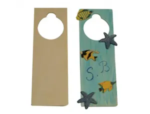Plaque pour poignee de porte graine creative bois          23x8x0,5cm a decorer — Non classé