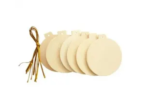Lot suspensions boules et guirlandes graine creative    plates bois 6cm 6 unites — Non classé