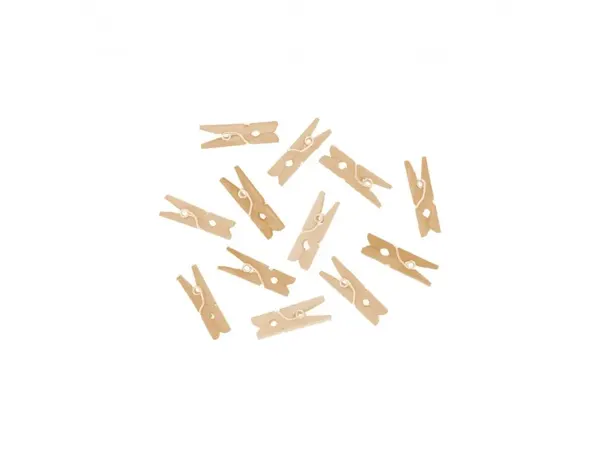 Pince a linge bois innspiro mini 3cm coloris naturel lot  de 45 — Non classé