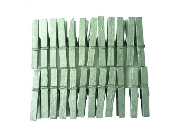 Lot mini-pinces graine creative a linge 3cm 24       unites coloris argent — Non classé