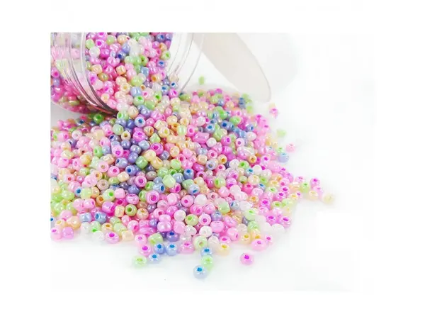 Perle de rocaille innspiro 5mm coloris nacres assortis   bocal de 500g — Non classé