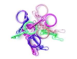 Lot attaches porte-cles et mousquetons graine creative   10 unites 4 coloris assortis — Non classé