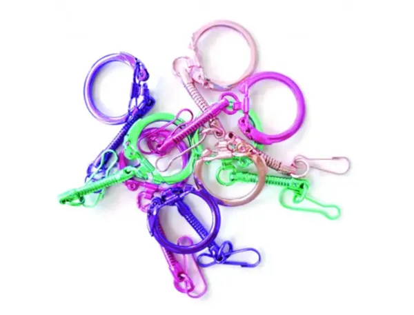 Lot attaches porte-cles et mousquetons graine creative   10 unites 4 coloris assortis — Non classé