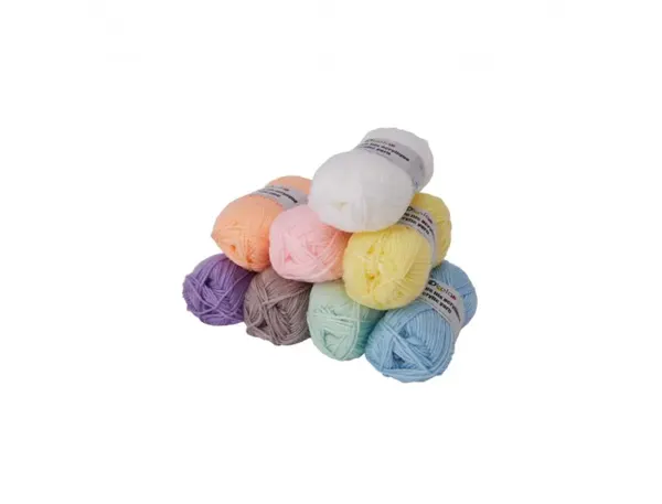 Fil Acrylique Ocolor Environ 90m Coloris Pastels Assortis Lot De 8 Pelotes, LA FRANÇAISE DES COULEURS — Activités artistiques