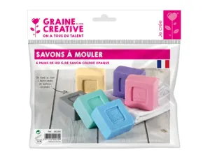 Lot savon a mouler graine creative 100g 6 unites        coloris assortis — Non classé