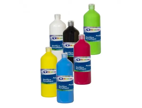 Peinture acrylique tcolors multisupports sechage rapide 500ml coloris jaune — Non classé