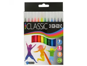Pochette feutres de coloriage ulmann pointe moyenne bloquee 12 unites coloris assortis — Non classé