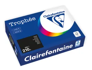 Ramette clairefontaine papier 250 feuilles a4 210g 21x29 cm coloris noir — Non classé