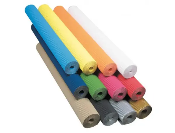 Carton ondule clairefontaine fine cannelure 50x70cm 300g   coloris jaune 1 feuille — Non classé