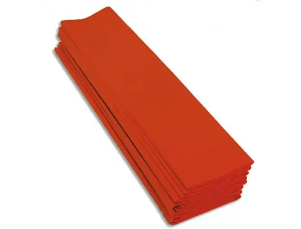 Papier crepon clairefontaine standard 0,5x2m crepage 40%   coloris orange paquet 10      feuilles — Non classé