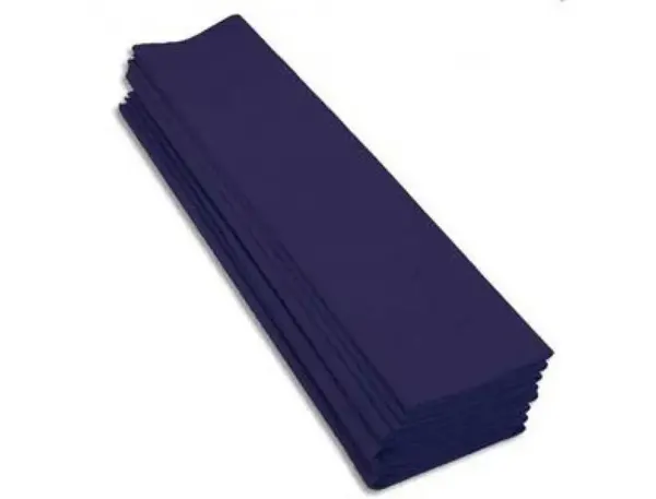 Papier crepon clairefontaine standard 0,5x2m crepage 40%   coloris bleu fonce paquet 10  feuilles — Non classé